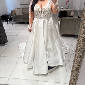 Allure **Brand New** Bridal Lace Gown with Long Sleeves